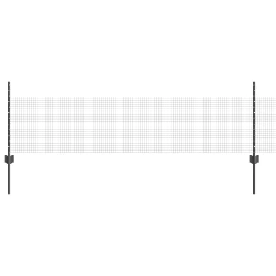 vidaXL Ograja za vrt Set 2 Siva Pocinkano jeklo 25 x 0.5 m zvitek