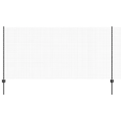 vidaXL varjena žičnata ograja z 44 U stebrički siva 1.2x50 m jeklo