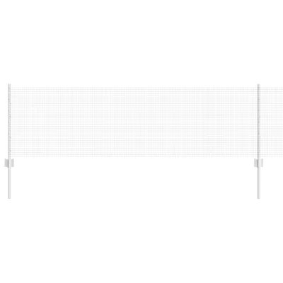 vidaXL ograja z varjenim žičnim omrežjem z 44 U stebrički srebrne barve 0.6x100 m jekla