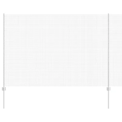 vidaXL Varjena žična ograja z 44 U stebrički Srebrna 1,5x50 m Jeklo