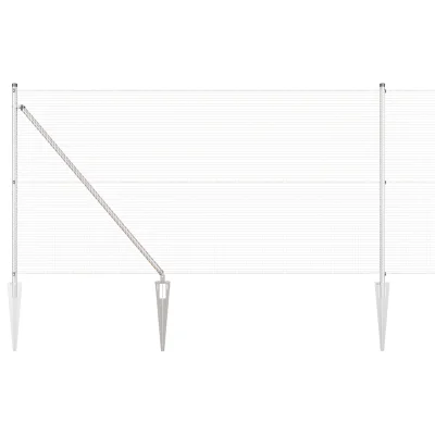 vidaXL varjena žičnata ograja s 13 vpenjalnimi stebri 1x25 m galvanizirano jeklo