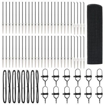 vidaXL varjena žična ograja s 13 konicami siva 0,5x100 m jeklo