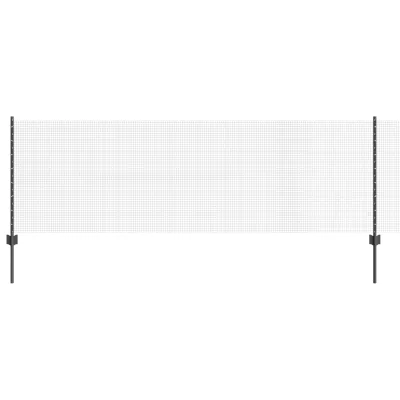 VidaXL varjena žična ograja z 22 U stebrički Siva 0,8x50 m Jeklo