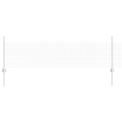 vidaXL varjena žična ograja z 44 U stebrički Silver 0.5x100 m jeklo
