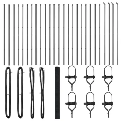 vidaXL varjena žičnata ograja s 13 stebri Siva 1.5x50 m Kovina