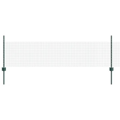 vidaXL Ograja iz kokošje žice Set 2 Zelena PVC, Kovina 25 x 0.5 m