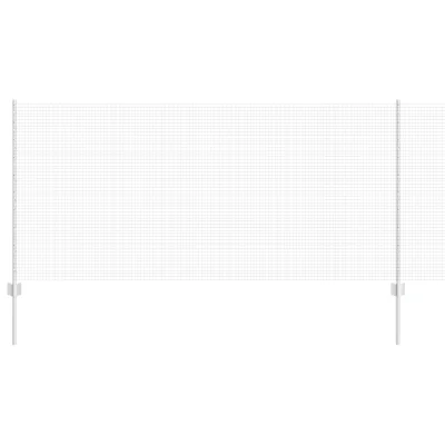 VidaXL Varjena žična ograja z 44 U stebrički srebrna 1x50 m jeklo