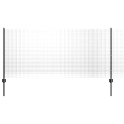 vidaXL Vrtna ograja Set 2 Siva Kovina s plastično oblogo 10 x 1 meter