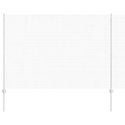 vidaXL Varjena žična ograja s 22 U stebri Srebrna 1.6 x 25 m Jeklo