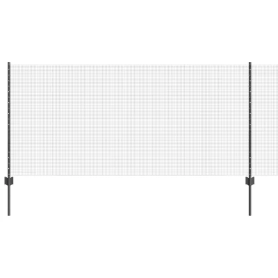 vidaXL Set ograje iz kokošje mreže Set 2 Siva Kovina Ograja 10 x 1 m