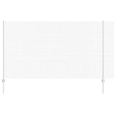 vidaXL varjena žična ograja z 44 U stebrički srebrna 1.4x50 m jeklo