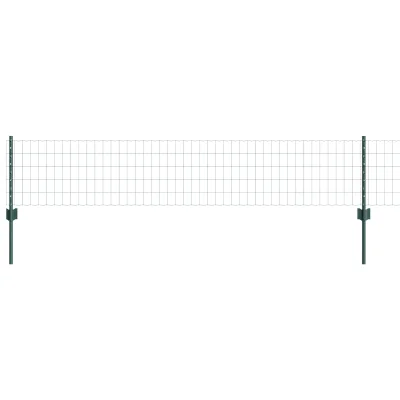 vidaXL Euro ograja z 22 U stebrički Zelena 0,4x50 m Jeklo