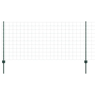 vidaXL Set vrtnarskih ograj Set 2 Zelen Jeklo 25 x 1 m Vzdržljivo