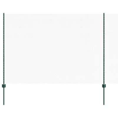 VidaXL stebrički za ograjo 5 pcs U-kanal zeleno 160 cm jeklo, VidaXL heksagonalna ograja zelena 1,6x10 m jeklo