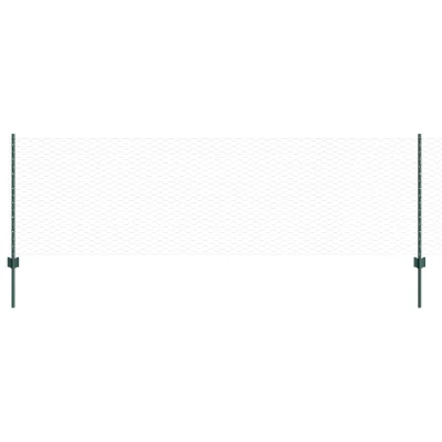 vidaXL ograjni stebri 11 kos U-kanal zelena 80 cm jeklo