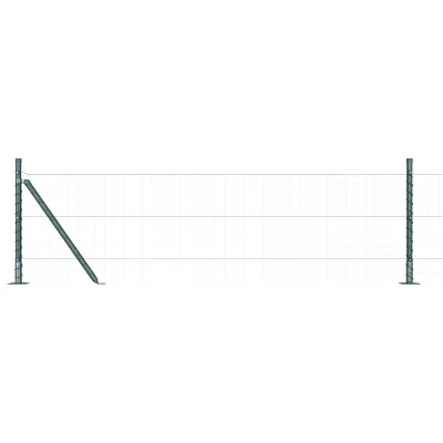 vidaXL Ogradni Stebri s Podnožjem 52 kos Ø32mm 70cm Galvaniziran Jeklo