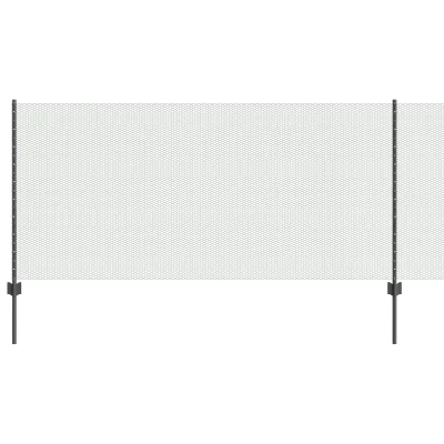 vidaXL Set vrtne ograje Set 2 Siva Kovina 25 x 1 m Vzdržljiv