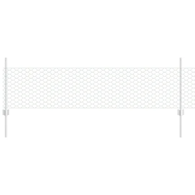 vidaXL Komplet vrtnarske ograje Komplet 2 Pocinkano jeklo 25 x 0.5 m