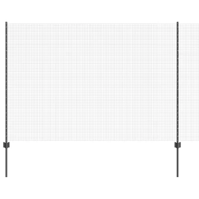 vidaXL Komplet vrtnarske ograje Komplet 2 Siva Kovina 25 x 1,5 m