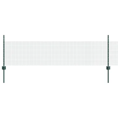 vidaXL Rustikalni ograjni paneli Komplet 2 Zelena Kovina 10 x 0.5 m
