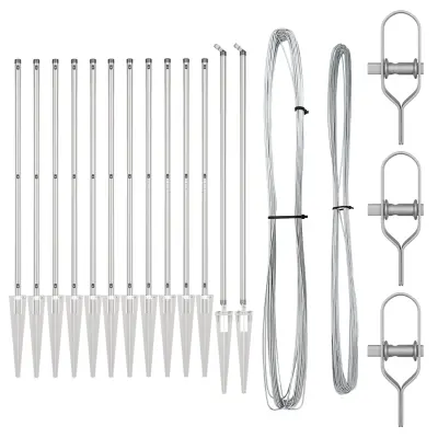 vidaXL Stebri za ograjo s konico 13 kos Ø32 mm 160 cm Galvanizirano jeklo