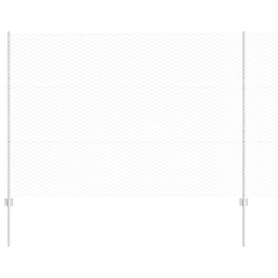 vidaXL Set šesterokotne ograje Set 2 Pocinkano jeklo 25 x 1.5 m