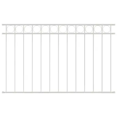 vidaXL Ograjni Panel Bela 1,7x1 m Jeklo