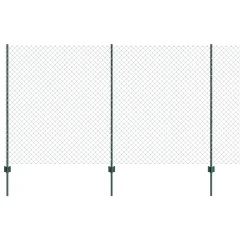 vidaXL Ograja iz verige z 10 U stebri zelena 1.4x10 m jeklo