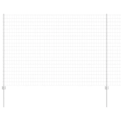 vidaXL Euro ograja z 10 U stebrički Srebrna 1,6x10 m Jeklo