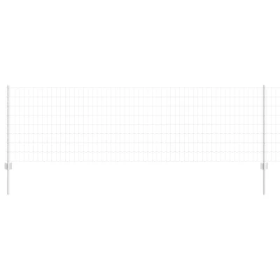 vidaXL Euro ograja z 5 U stebrički Siva 0,8x10 m Jeklo