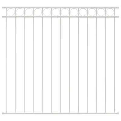 VidaXL Ograjni Panel Bel 1,7x1,5 m Jeklo