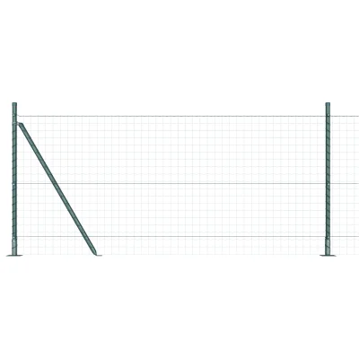 vidaXL Stebri za ograjo s podnožji 26 kosov Ø32mm 110cm Galvanizirano jeklo