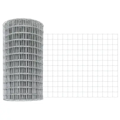 vidaXL Euro ograja z 22 U drogovi Siva 0,4x50 m Jeklo