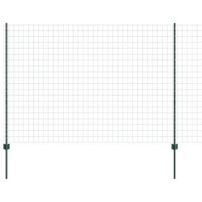 vidaXL Set ograj za vrt Set 2 Zeleni Kovina 10 x 1.5 m Vzdržljiv