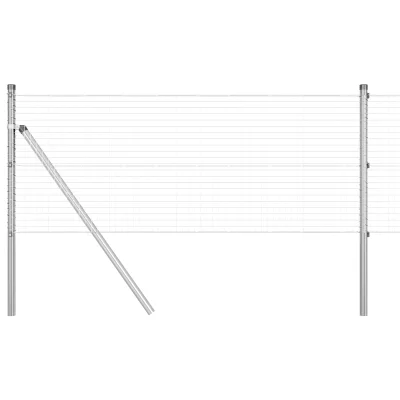 vidaXL varjena žična ograja s 13 stebri 0.8x100 m pocinkano jeklo