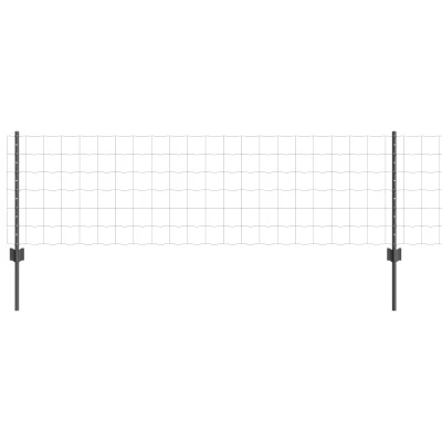vidaXL Euro ograje z 22 U stebri 0,6x50 m jeklo