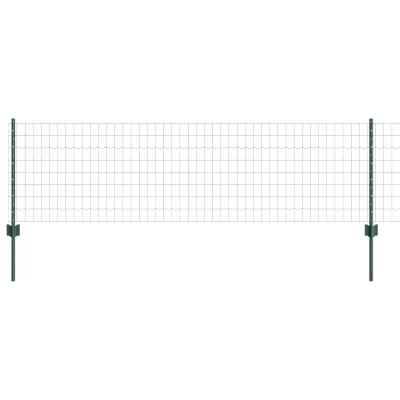 vidaXL Euro Ograja z 22 U Stebrički Zeleno 0,6x50 m Jeklo