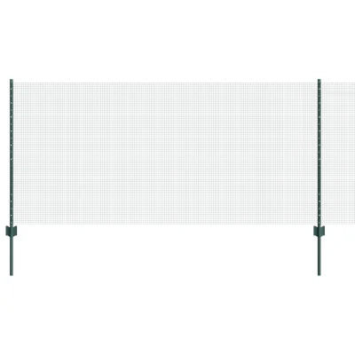 vidaXL set vrtnih ograj Set 2 Zelena Kovina 10 x 1 m Vrtna ograja