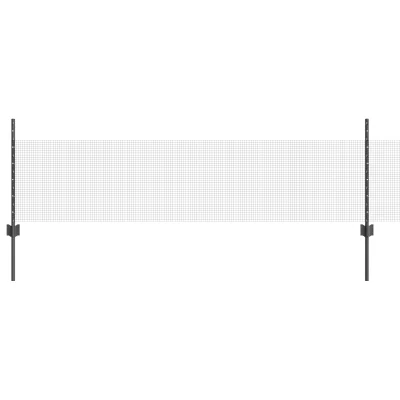 vidaXL Set piščančje mreže Komplet 2 Siva Kovina, Plastika 25 x 0.5 m