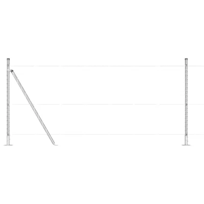 vidaXL Stebri za ograjo s podnožji 52 kos Ø32mm 110cm Galvanizirano jeklo