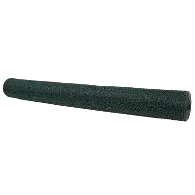 vidaXL Šesterokotna ograja Zelena 1.4x50 m Jeklo