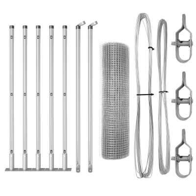 vidaXL Set stebričkov Set 2 Pocinkano jeklo 10 x 0.5 m Vzdržljivo