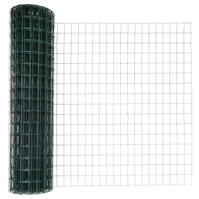 vidaXL Euro Fence z 5 U stebrički Zelena 1x10 m Jeklo