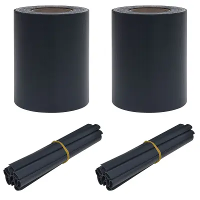vidaXL Zaslon za zasebnost v vrtu 2 kosa PVC 35x0,19 m Mat temno siva