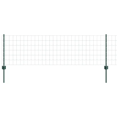 vidaXL Evro ograja z 22 U stebrički Zeleno 0,6x50 m Jeklo