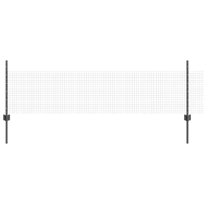 vidaXL Ograja z 22 U stebrički Siva 0.5x50 m Jeklo
