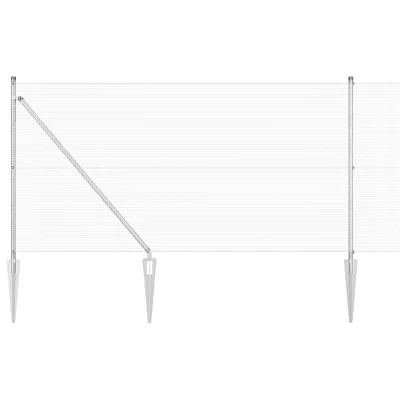 vidaXL varjena ograja s 13 klinčki 1x25 m galvanizirano jeklo
