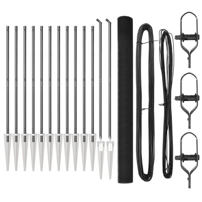 vidaXL set ograjnih stebrov set 2 siva jeklo 25 x 1.5 m vzdržljiv