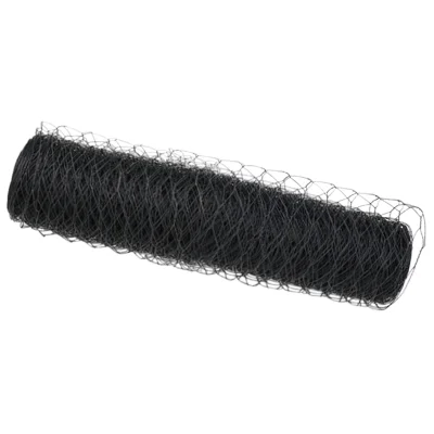 vidaXL Heksagonalna ograja Siva 0.8x25 m Jeklo