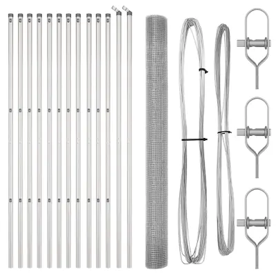 vidaXL varjena žičnata ograja s 13 stebri 1.6x25 m galvanizirano jeklo